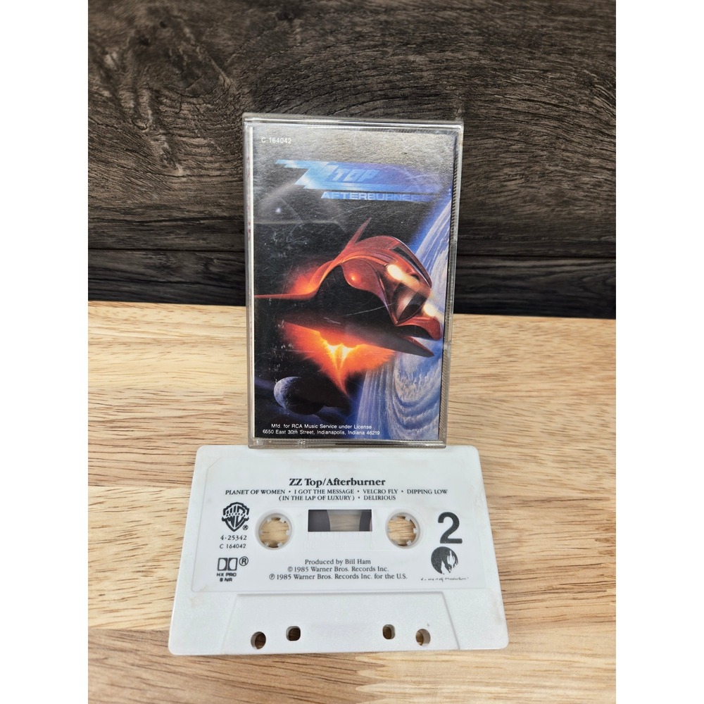 ZZ Top Afterburner Cassette Tape 1985 Warner Bros RCA Music Service C 164042